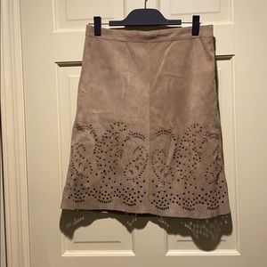 Suede skirt